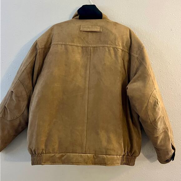 Vintage  Consensus Outerwear Brown Tan Bomber Jacket Size Large L Lg - Picture 6 of 8